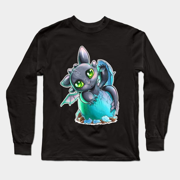 Baby Toothless Long Sleeve T-Shirt by uialwen